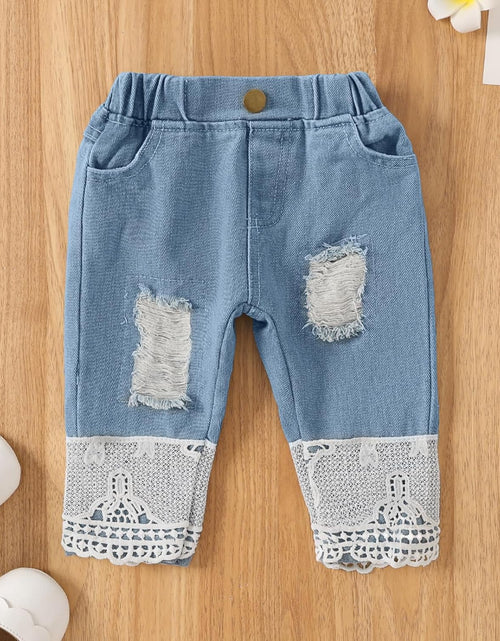 Load image into Gallery viewer, Baby Girl Clothes Outfits Toddler Infant Baby Romper Top+Jeans Clothing Set
