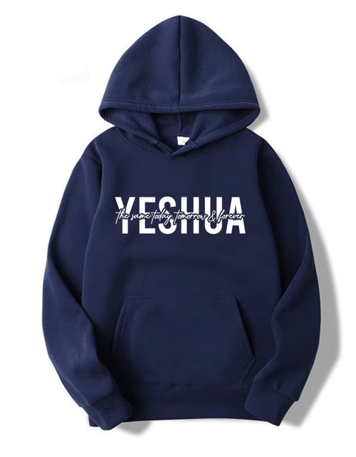 Load image into Gallery viewer, Yeshua Hoodie Christian Hooded Sweatshirt Religious Hoodies Bible Verse Pullover Women Faith Tops Christian Gifts Jesus Apparel
