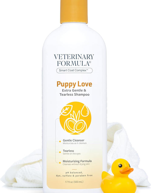 Load image into Gallery viewer, Solutions Puppy Love Extra Gentle Tearless Shampoo,17 Oz – Safe for Puppies over 6 Weeks –Puppy Shampoo with Fresh Scent,Long-Lasting Clean – Cleanses without Drying Delicate Skin
