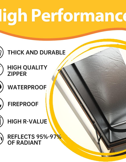 Load image into Gallery viewer, Attic Stairs Insulation Cover 25"X54"X11", Attic Door Insulation Cover, R-Value 15.5 Attic Hatch Insulation, Class a Fireproof Attic Tent Ladder Insulation Cover Kit
