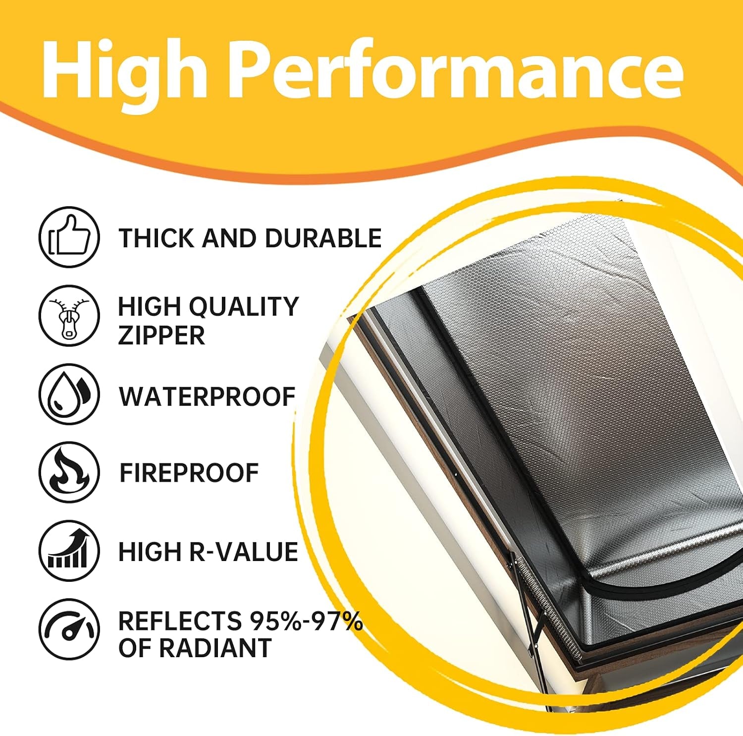 Attic Stairs Insulation Cover 25"X54"X11", Attic Door Insulation Cover, R-Value 15.5 Attic Hatch Insulation, Class a Fireproof Attic Tent Ladder Insulation Cover Kit