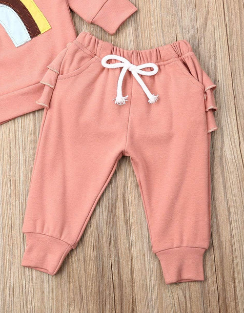 Load image into Gallery viewer, Newborn Baby Girls Clothes Cotton Suit Cute Baby Kid Infant Toddler Play Wear Fall Winter Rainbow Outfits
