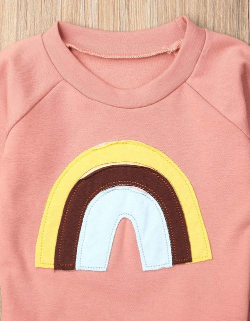 Load image into Gallery viewer, Newborn Baby Girls Clothes Cotton Suit Cute Baby Kid Infant Toddler Play Wear Fall Winter Rainbow Outfits
