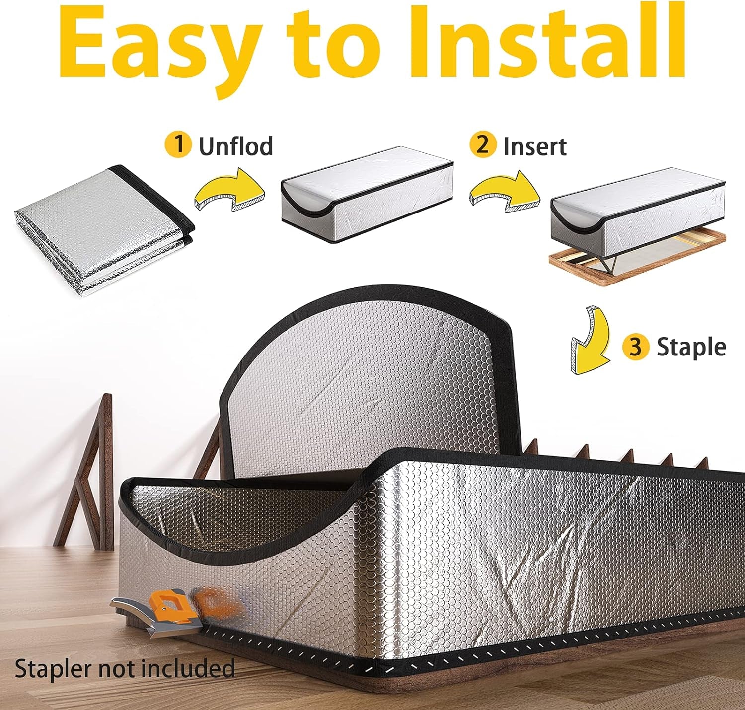 Attic Stairs Insulation Cover 25"X54"X11", Attic Door Insulation Cover, R-Value 15.5 Attic Hatch Insulation, Class a Fireproof Attic Tent Ladder Insulation Cover Kit
