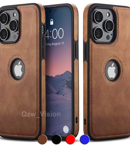 Shockproof Protective Leather Case for Iphone 17 16 15 14 plus 13 12 11 Pro Max