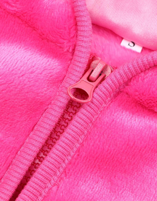 Load image into Gallery viewer, Infant Baby Boys Girls Fleece Ears Hat with Lined Hooded Zipper up Jacket Coat Tops Outwear Overcoat Warm Fall Winte

