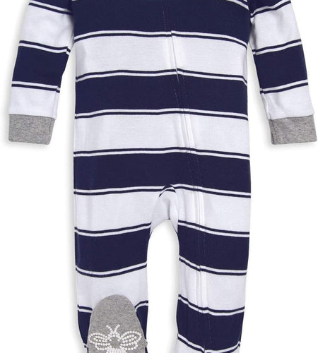 Boys' Sleep and Play Pjs, 100% Organic Cotton One-Piece Romper Jumpsuit Zip Front Pajamas