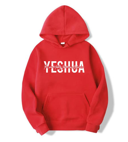 Yeshua Hoodie Christian Hooded Sweatshirt Religious Hoodies Bible Verse Pullover Women Faith Tops Christian Gifts Jesus Apparel