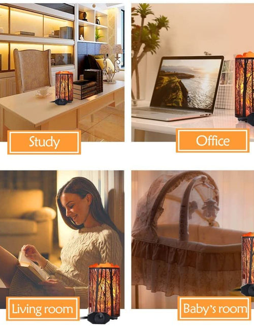 Load image into Gallery viewer, Salt Lamps, Natural Himalayan Salt Lamp, Forest Salt Lamp with Dimmer Switch, Salt Crystal Night Lights, Retro Metal Basket Decor Desk Lamp with Extra 25W Lamp Bulbs
