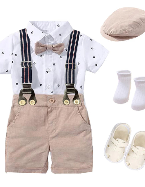 Load image into Gallery viewer, Hot Baby Boy Clothing Suit Newborn Handsome Romper Bow Set Birthday Festival Gift Jumpsuit Hat Toddler Boys Wedding Outfit Dress
