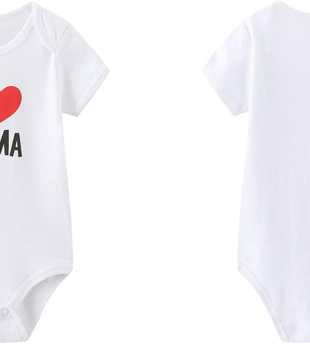 Baby Bodysuit Short Sleeve One-Piece Newborn Baby Clothes for Baby Boy and Girls