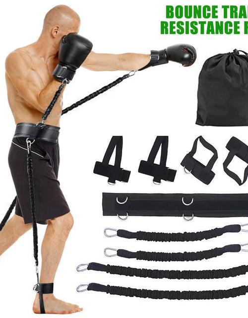 Load image into Gallery viewer, Boxing Training Resistance Band Set Fitness Resistance Bands Waist Leg Bouncing Training for Arm Exercises Boxing Muay Training

