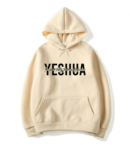 Yeshua Hoodie Christian Hooded Sweatshirt Religious Hoodies Bible Verse Pullover Women Faith Tops Christian Gifts Jesus Apparel